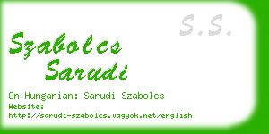 szabolcs sarudi business card